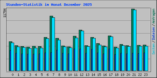 Stunden-Statistik im Monat Dezember 2025