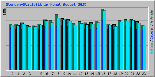 Stunden-Statistik im Monat August 2025