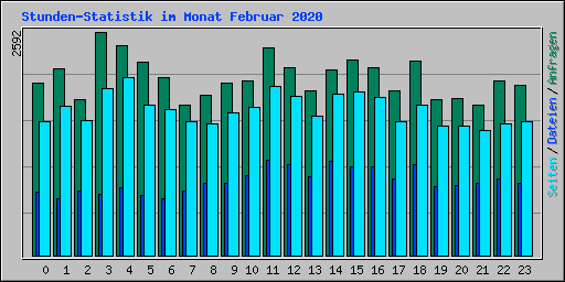 Stunden-Statistik im Monat Februar 2020