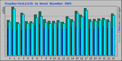 Stunden-Statistik im Monat November 2025